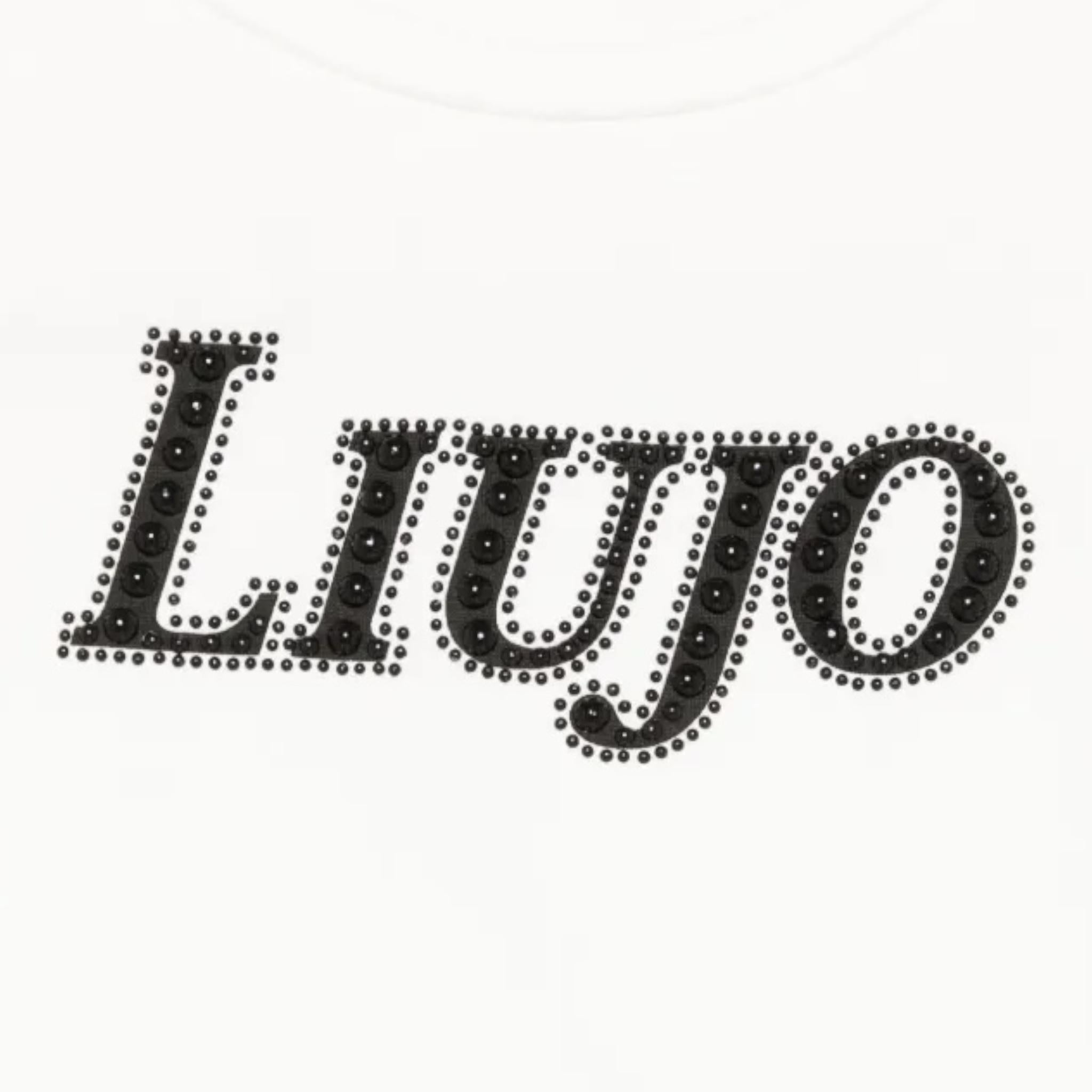LIU JO shirt girocollo tinta unita con stampa Bianco per Bambina GF4158 BIANCO LIU JO 