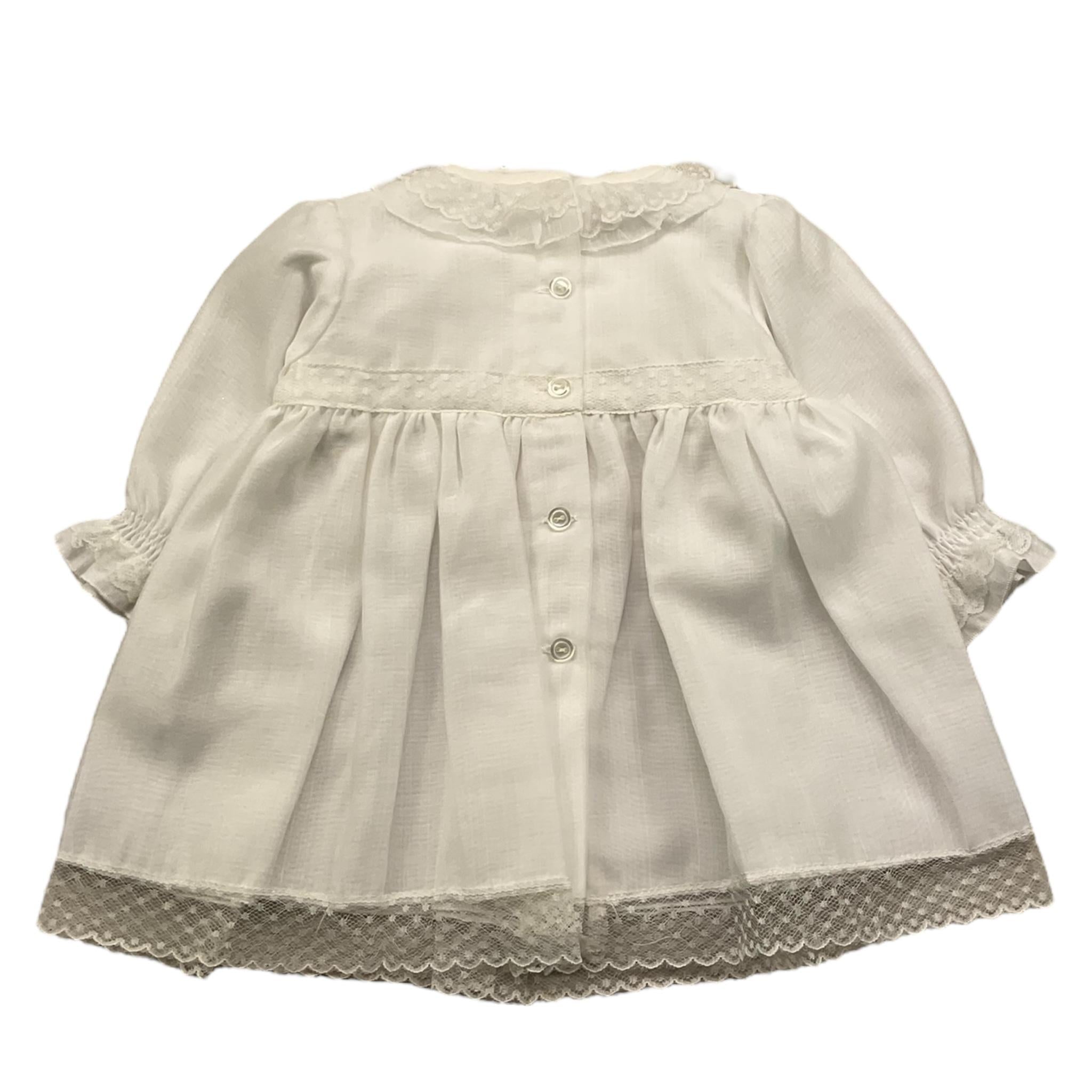 GRANLEI abito manica lunga tinta unita con ricami Bianco per Neonata 224160 BIANCO GRANLEI 