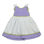 Ilfarobimbi Abito Bicolore Giromanica Bianco/Lilla per Neonata IFN50570 BIANCO/LILLA ILFAROBIMBI 