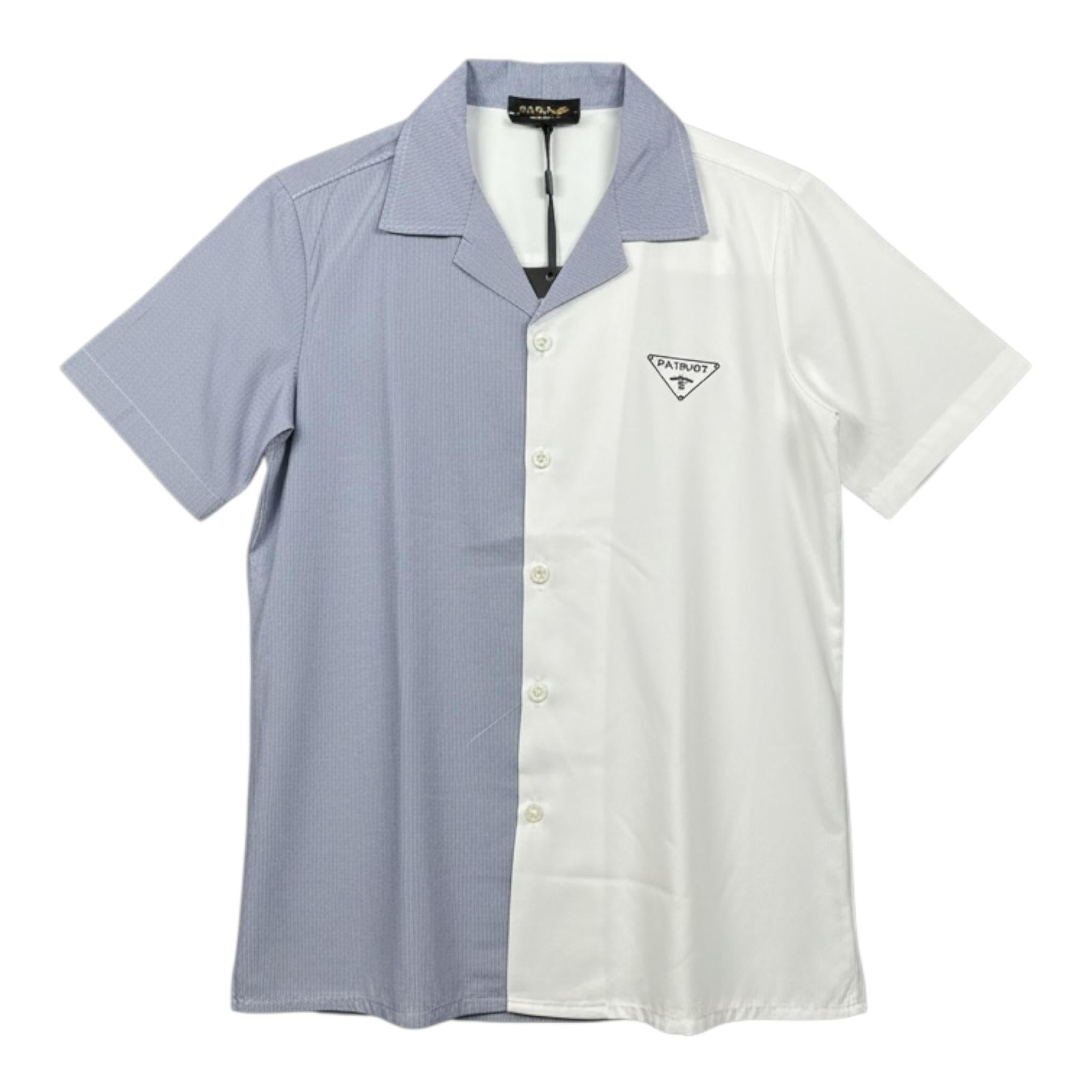 Patriot Camicia Mezza Manica Bicolore Bianco/Azzurro per Bambino CA001 BIANCO/AZZURRO PATRIOT 