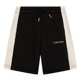 Calvin Klein Bermuda Tuta tinta unita con Logo Nero per Bambino IB0IB02433 NERO CALVIN KLEIN 