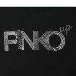 PINKO t-shirt girocollo tinta unita con brillantini Nero per Bambina F3PIJGTH234 NERO PINKO 