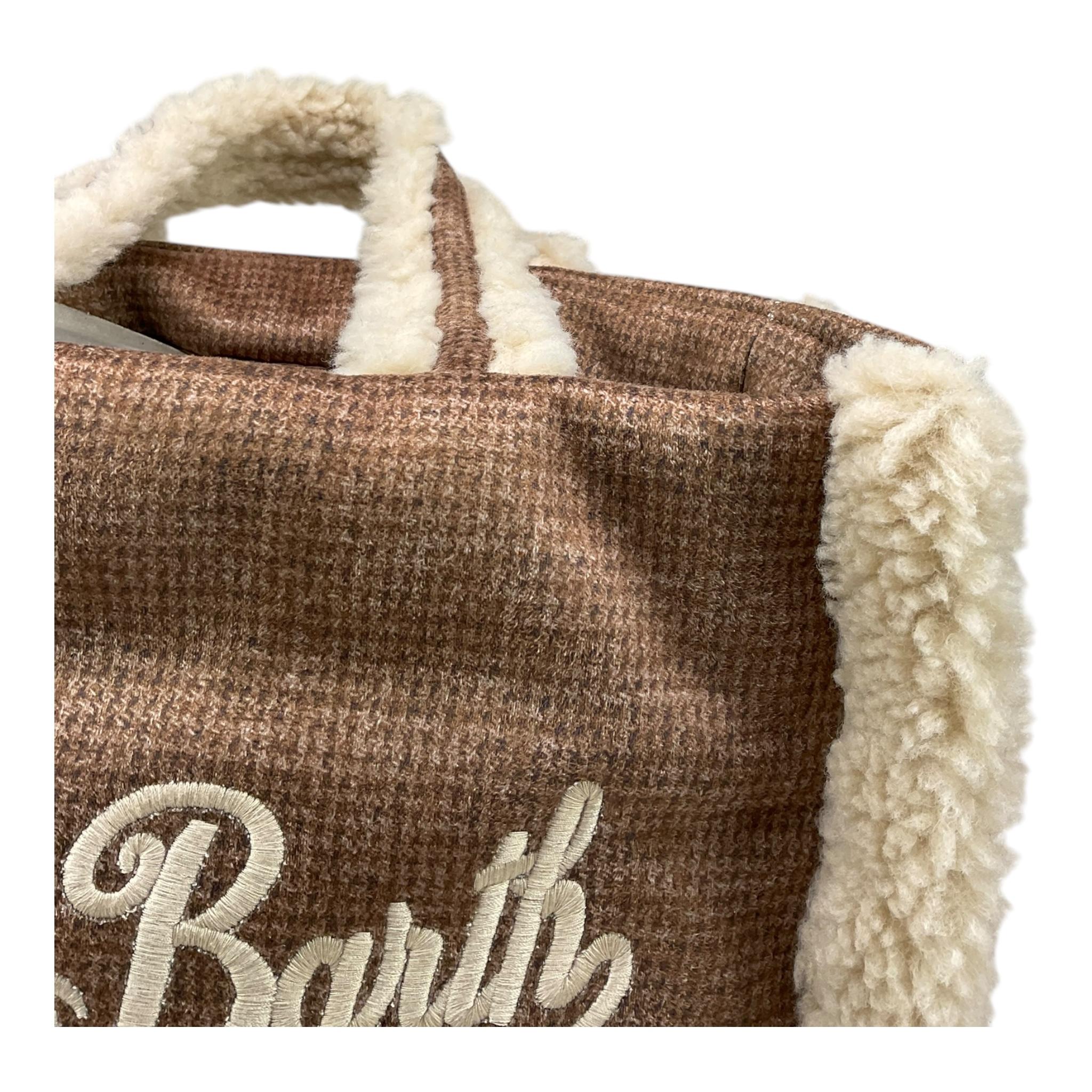 SAINT BARTH borsa tinta unita con frange Marrone per Neonata COLETTESHEARL MARRONE SAINT BARTH 