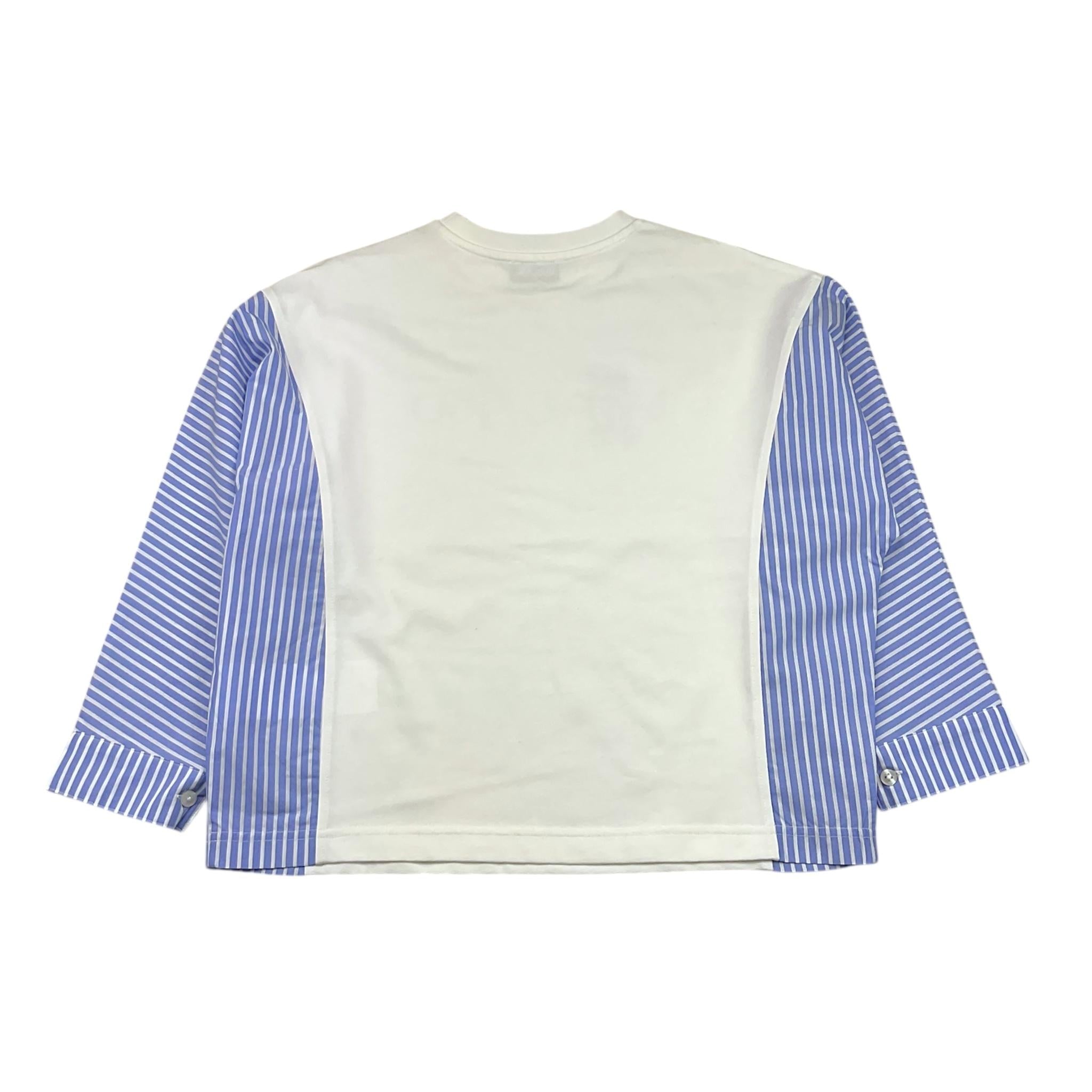 MOSCHINO felpa girocollo bicolore con maniche in contrasto Bianco/azzurro per Bambina HDO00Y BIANCO/AZZURRO MOSCHINO 