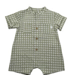 Teddy E Minou Pagliaccetto Mezza Manica Tinta Unita con Stampa per Neonato E25TU047C3159 VERDE TEDDY E MINOU 