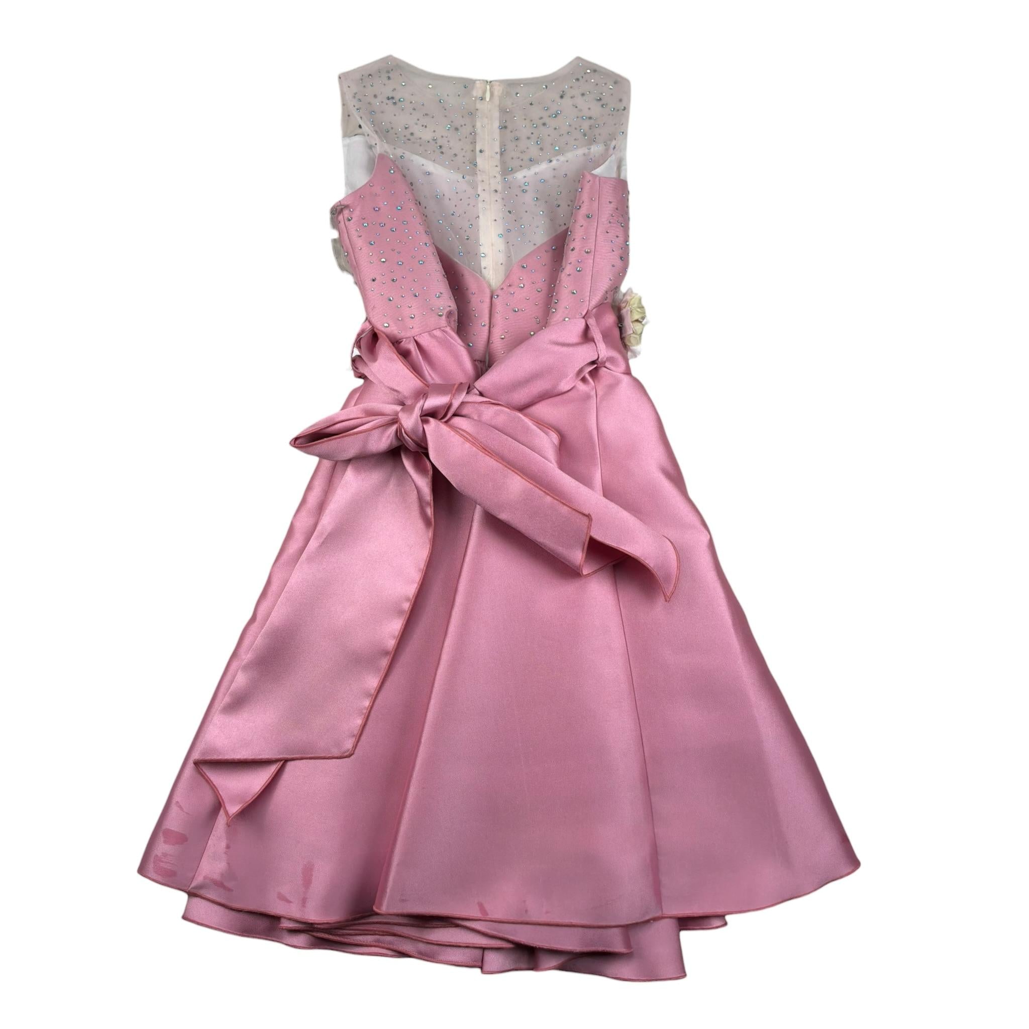 Magnifica Lulu Abito Cerimonia Giromanica Tinta Unita per Bambina AGATHAR ROSA MAGNIFICA LULU 