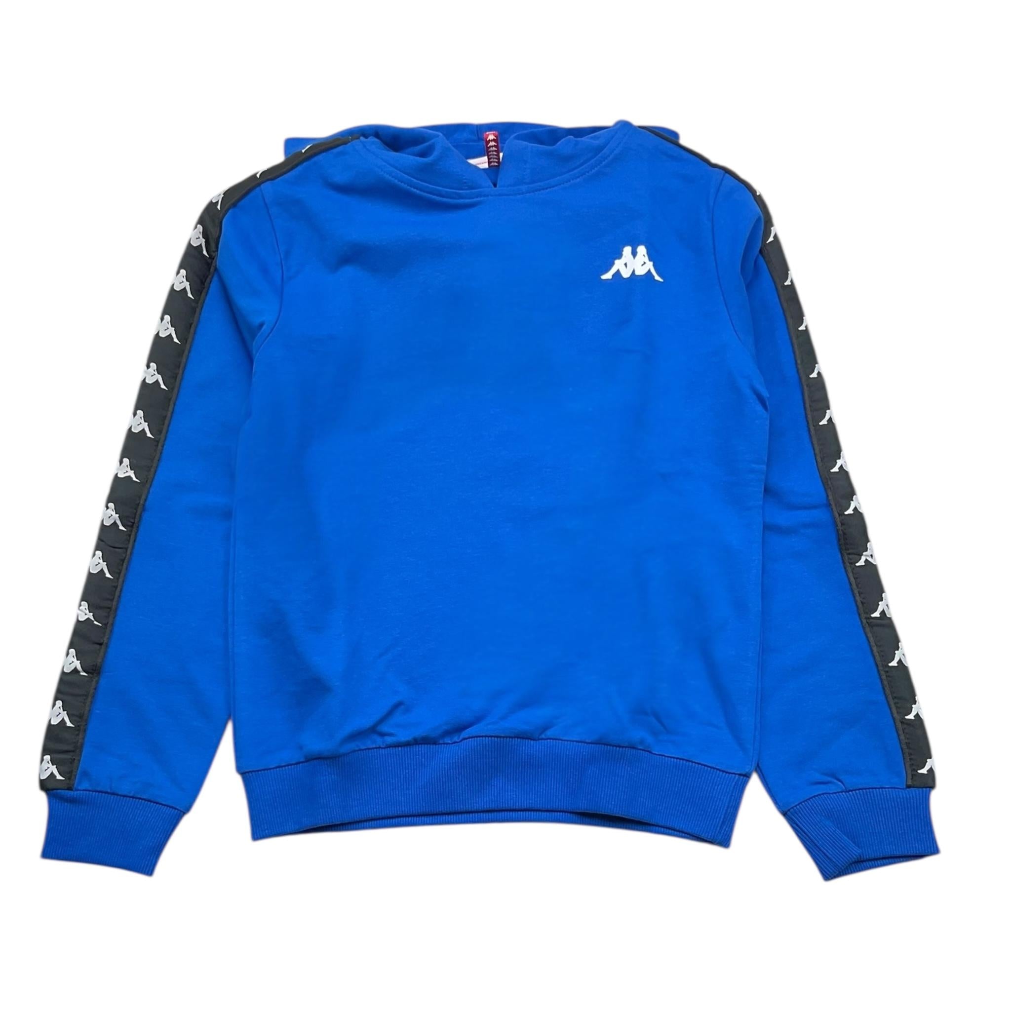 KAPPA felpa tinta unita con cappuccio e logo Cobalto per Bambino 3731F0011 COBALTO KAPPA 