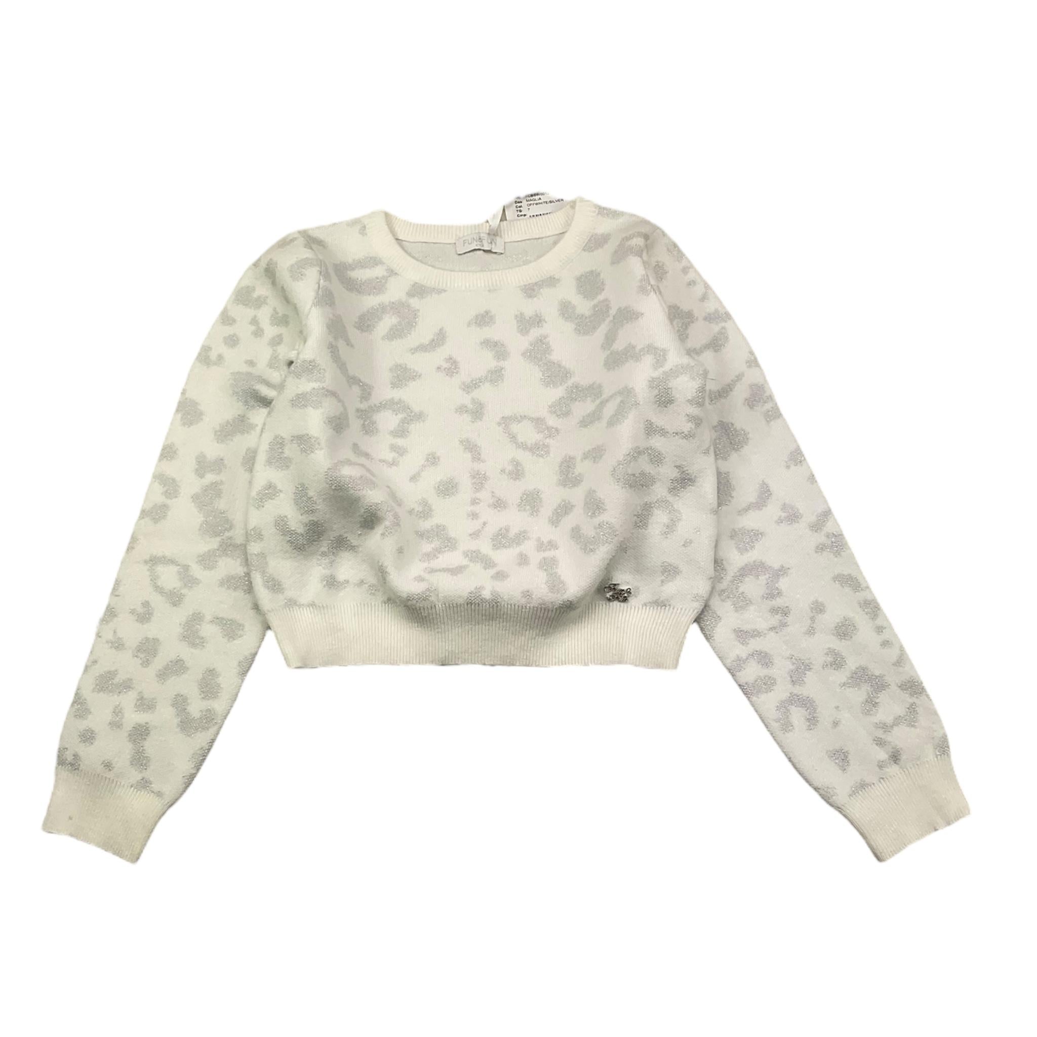 FUN & FUN maglia tinta unita con fantasia Bianco per Bambina FCBSW00135 BIANCO FUN & FUN 