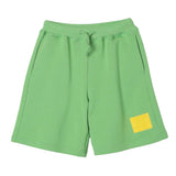 Dsquared2 Bermuda Shorts In Solid Color With Elastic Waist Green For Boys