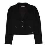 Liu Jo Solid Color Jacket With Black Buttons For Girls
