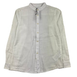 Dan John Long Sleeve Shirt Solid Color Korean Collar Cream For Boys