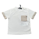 Please T-Shirt Tinta Unita con Stampa per Neonato MBA4030B71 BIANCO PLEASE 