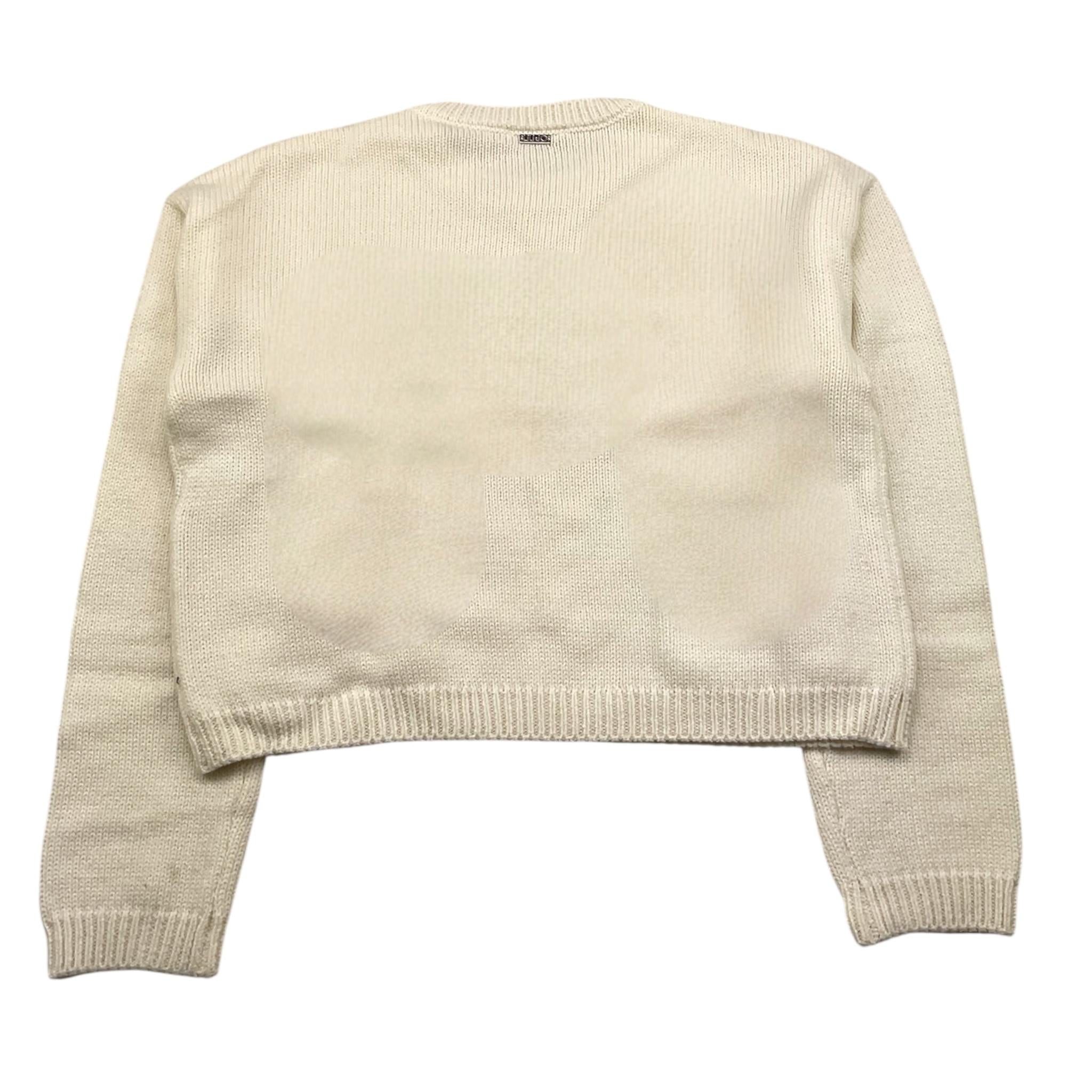 LIU JO maglia tinta unita girocollo con stampa Panna per Bambina GF4111X PANNA LIU JO 