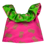Mariuccia Solid Color Shirt Armhole With Fuchsia Ruffle For Girls