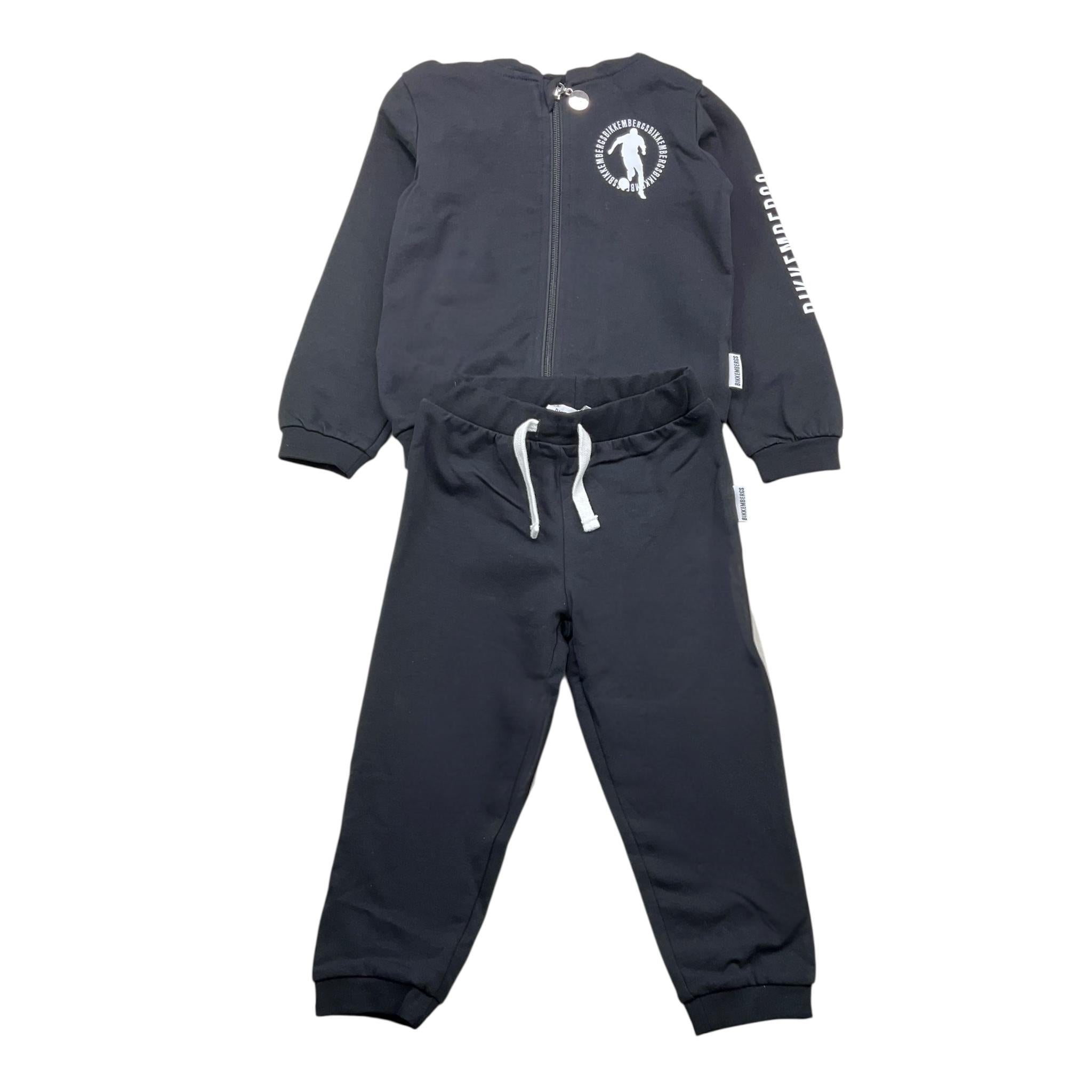 BiKKEMBERGS completo 2pz felpa-pantalone tinta unita Nero per Neonato BK2973 NERO BiKKEMBERGS 