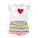 Agatha Ruiz 2 Piece Set T-Shirt-Short White For Baby Girl