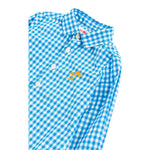 Saint Barth Camicia Manica Lunga Fantasia Quadri per Bambino AGNESEM AZZURRO SAINT BARTH 