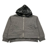M+E' felpa con zip e cappuccio tinta unita con paillettes Grigio per Neonata UE1551N GRIGIO M+E' 