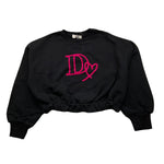 DIXIE felpa chiusa girocollo tinta unita con stampa  Nero per Bambina LB19040G67 NERO DIXIE 