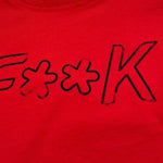 F**K T-Shirt Girocollo Tinta Unita con Stampa per Neonato FJ224210RS ROSSO F**K 