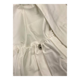Simonetta Long Sleeve Shirt Dress Solid Color With White Ruffles For Baby Girl
