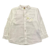 Losan Long Sleeve Shirt Solid Color Korean Collar White for Boys