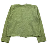 Babe &amp; Tess Solid Green Crew Neck Shrug For Girls