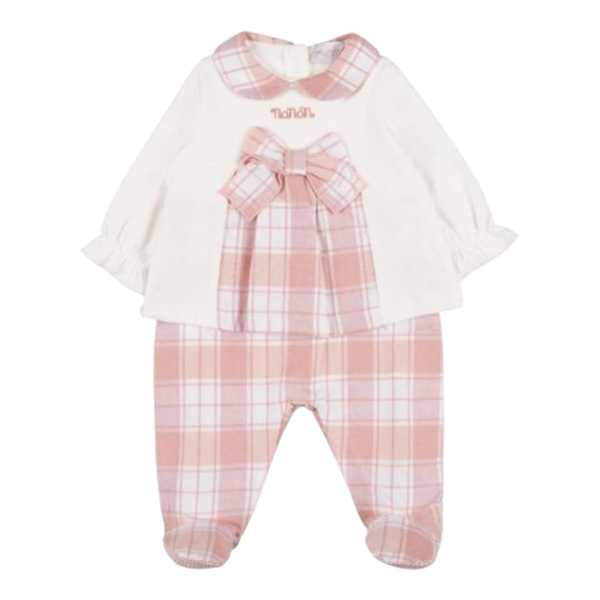 NANAN completo 2pz shirt-ghettina bicolore Bianco/rosa per Neonata I2449401R BIANCO/ROSA NANAN 