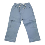 M+E' Solid Color Pants with Elastic Waist Light Blue for Boys