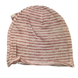 Lalalu' Striped Pattern Hat With White/Pink Bow For Baby Girl