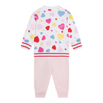 GUESS completo 2 pezzi felpa-pantalone Bianco/rosa per Neonata A4YG03AKA6R3 BIANCO/ROSA GUESS 