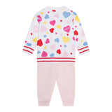 GUESS completo 2 pezzi felpa-pantalone Bianco/rosa per Neonata A4YG03AKA6R3 BIANCO/ROSA GUESS 