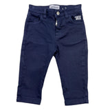 Bikkembergs Plain Trousers With Adjustable Waistband Blue For Newborns