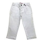 Cesare Paciotti Plain Trousers With Adjustable Waist White For Newborn