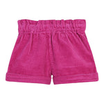 CARRE'MENT BEAU short tinta unita in camoscio Fuxia per Neonata Y30208 FUXIA CARRE'MENT BEAU 