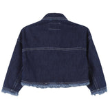 The Owl Denim Jacket Solid Blue For Baby Girl
