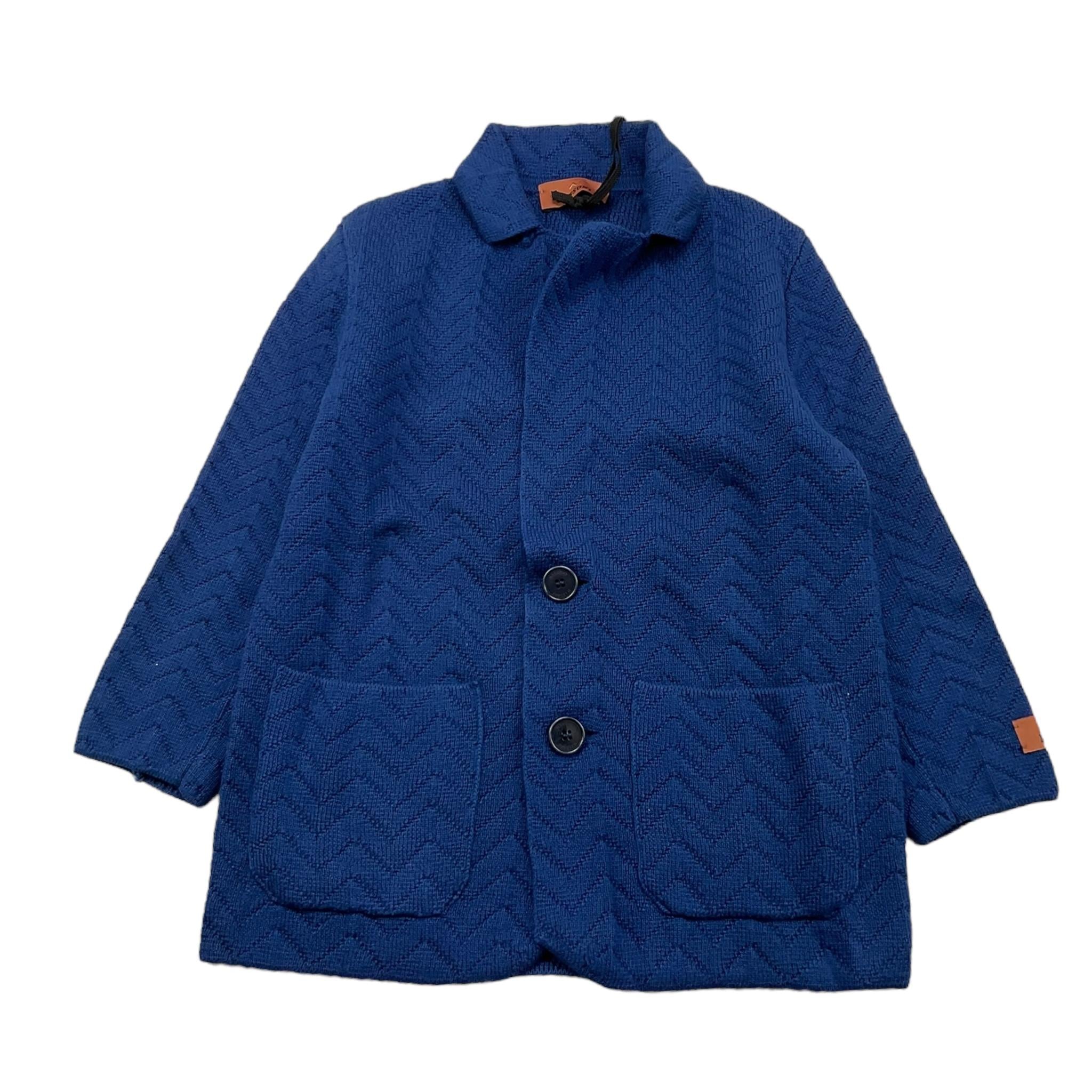Missoni Cardigan Tinta Unita con Bottoni per Bambino MU2Q14 BLU MISSONI 