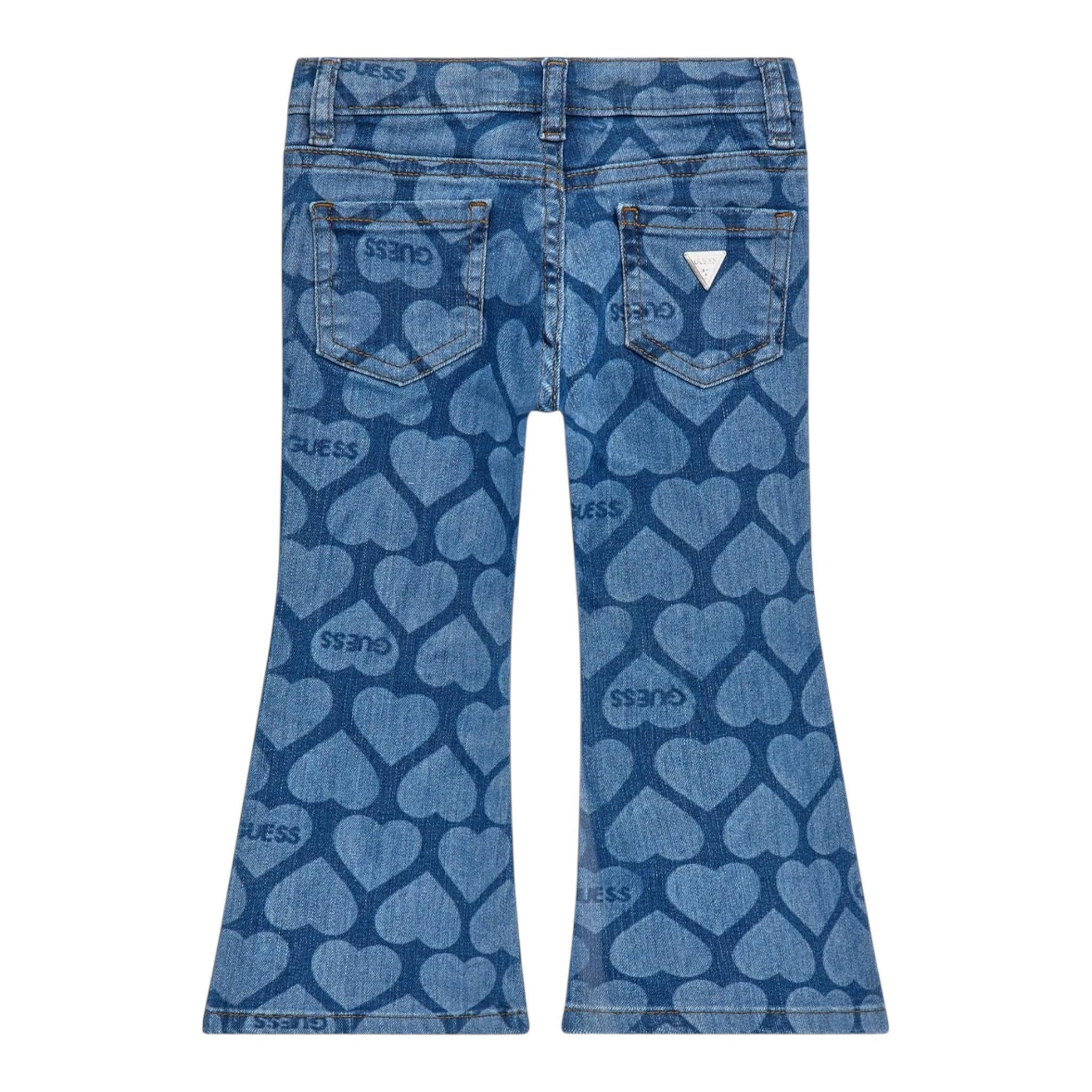 GUESS jeans tinta unita modello zampa Blu per Bambina K4YA06D52V0 BLU GUESS 