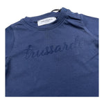 TRUSSARDI t-shirt girocollo tinta unita con stampa Blu per Neonata TIA25005TS BLU TRUSSARDI 