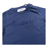 TRUSSARDI t-shirt girocollo tinta unita con stampa Blu per Neonata TIA25005TS BLU TRUSSARDI 