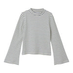 NAME IT maglia tinta unita mezzo collo con fantasia a righe Bianco/blu per Bambina 13231786 BIANCO/BLU NAME IT 