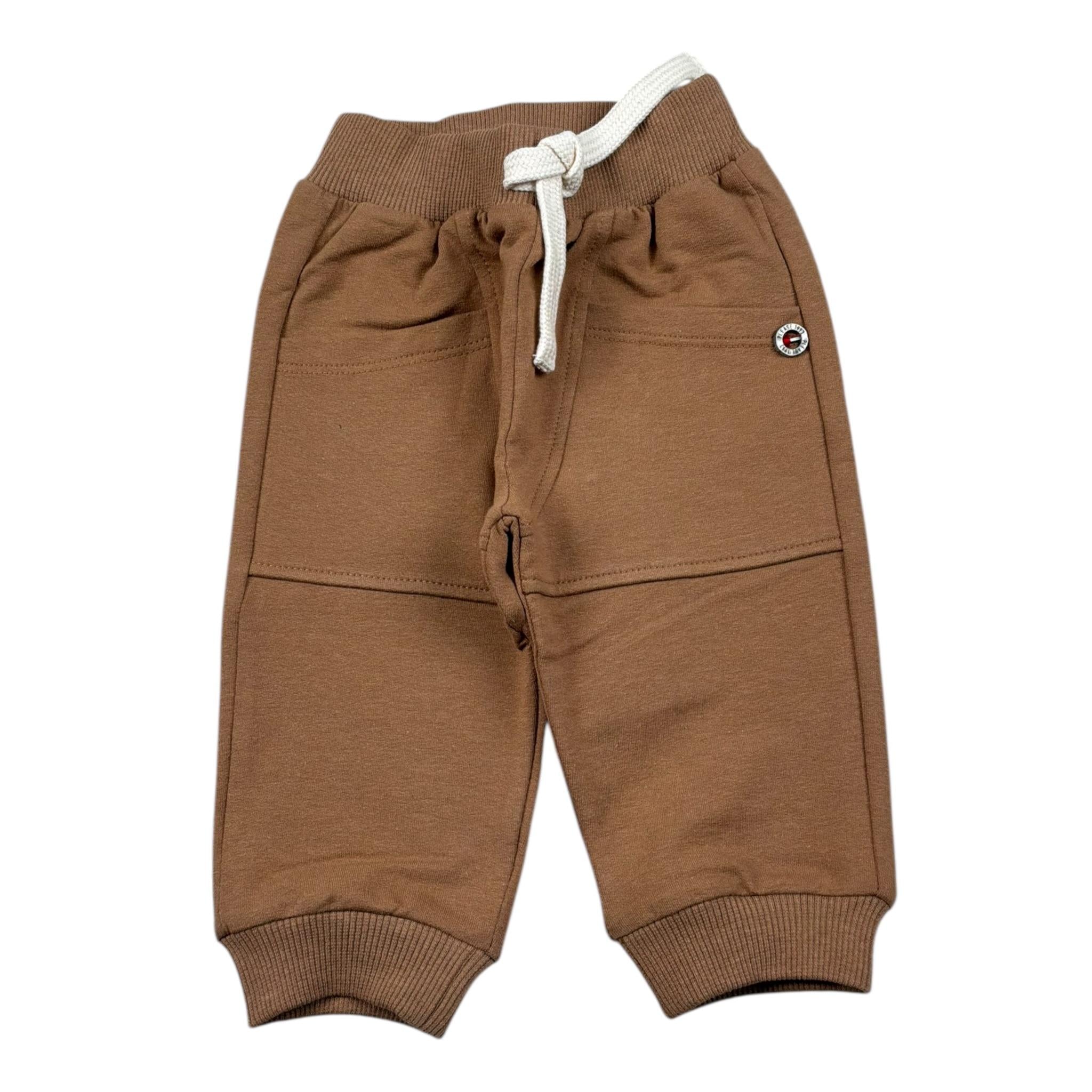 Please Pantalone Modello Tuta Tinta Unita per Bambino DJ16042B71J CAMMELLO PLEASE 