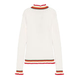 ETRO maglia tinta unita con profili in contrasto Bianco per Bambina GV9A30 BIANCO ETRO 