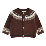 NAME.IT cardigan tinta unita con ricami Marrone per Neonato 13193191 MARRONE NAME.IT 