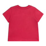 K-Way Solid Color Crew Neck T-Shirt with Strawberry Logo for Baby Girls