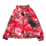 Blauer Zip Up Jacket With Hood Solid Color With Red Pattern For Girls