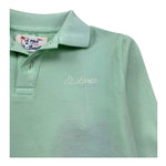Saint Barth Polo Manica Lunga Tinta Unita con Logo per Bambino PIQUET VERDE SAINT BARTH 