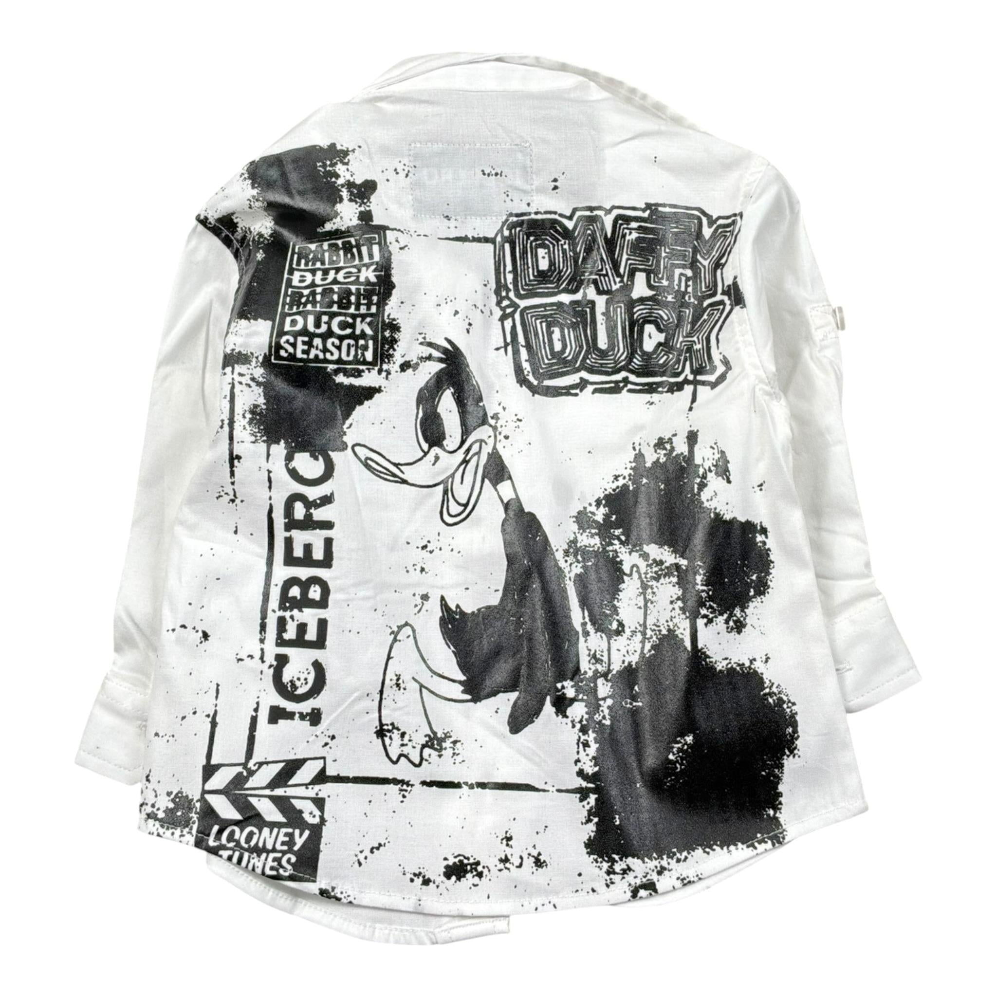 Iceberg Camicia Tinta Unita con Stampa per Neonato CMICE5113B BIANCO ICEBERG 