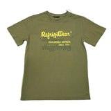 Refrigiwear Complete T-Shirt Solid Color Crew Neck With Print-Green Bermuda Shorts For Boys