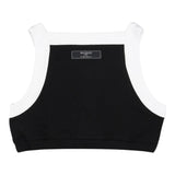 Balmain Top Tinta Unita con Profili In Contrasto per Bambina BW8B52 NERO BALMAIN 